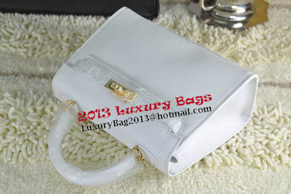 Hermes Kelly 22cm Tote Bag Calfskin Leather White Hermes Kelly 22cm Tote Bag Calfskin Leather White