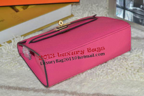 Hermes MINI Kelly 22cm Tote Bag Calfskin Leather Rose Hermes MINI Kelly 22cm Tote Bag Calfskin Leather Rose