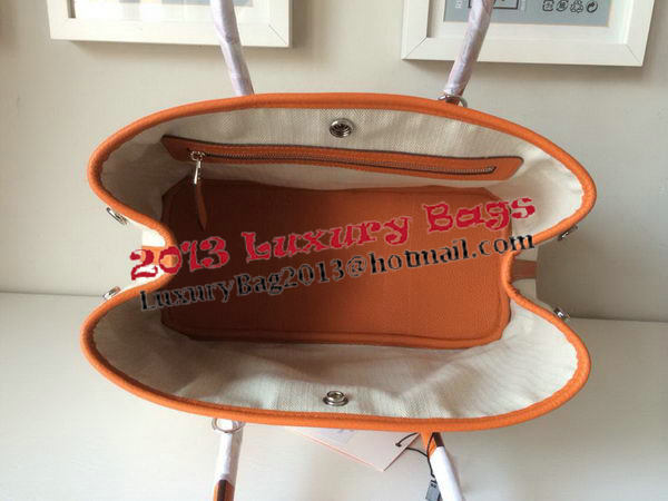 Hermes Garden Party 30CM Bag Canvas Leather H11S Orange Hermes Garden Party 30CM Bag Canvas Leather H11S Orange