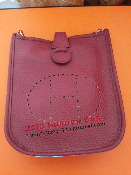 Hermes mini Evelyne Messenger Bag H1608S Burgundy Hermes mini Evelyne Messenger Bag H1608S Burgundy