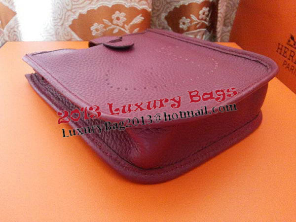 Hermes mini Evelyne Messenger Bag H1608S Burgundy Hermes mini Evelyne Messenger Bag H1608S Burgundy