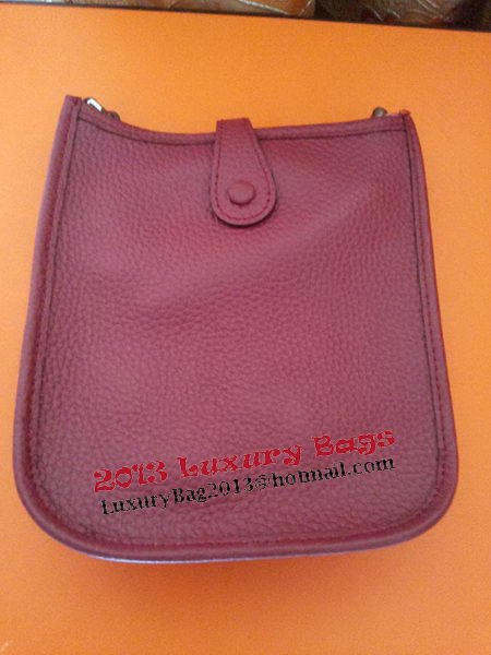 Hermes mini Evelyne Messenger Bag H1608S Burgundy Hermes mini Evelyne Messenger Bag H1608S Burgundy