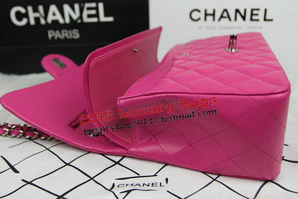 Chanel Classic Flap Bag Rose Original Leather CF1113 Silver Chanel Classic Flap Bag Rose Original Leather CF1113 Silver