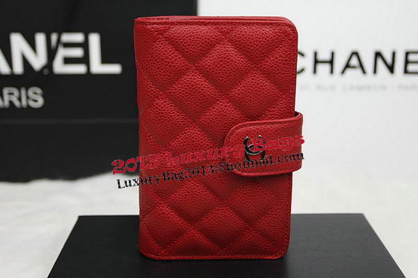 Chanel Matelasse Bi-Fold Wallet Original Cannage Pattern Leater CHA48667 Red Chanel Matelasse Bi-Fold Wallet Original Cannage Pattern Leater CHA48667 Red
