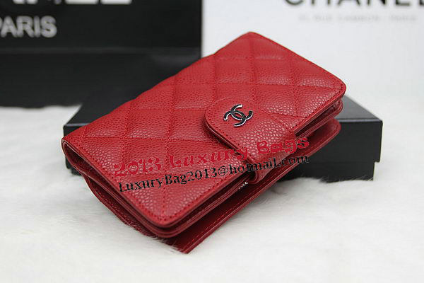 Chanel Matelasse Bi-Fold Wallet Original Cannage Pattern Leater CHA48667 Red Chanel Matelasse Bi-Fold Wallet Original Cannage Pattern Leater CHA48667 Red