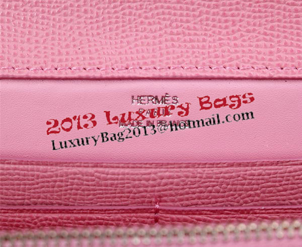 Hermes Jige Clutch Bag Calfskin Leather H8057 Pink Hermes Jige Clutch Bag Calfskin Leather H8057 Pink