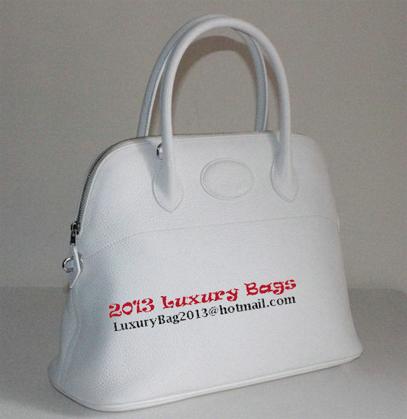 Hermes Bolide 37CM Calfskin Leather Tote Bags H509084 White Hermes Bolide 37CM Calfskin Leather Tote Bags H509084 White