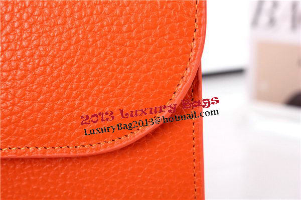 Hermes Jige Clutch Bag Calfskin Leather HQ864 Orange Hermes Jige Clutch Bag Calfskin Leather HQ864 Orange
