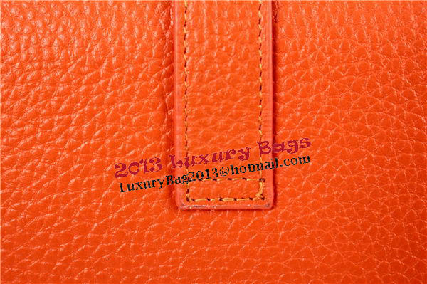 Hermes Jige Clutch Bag Calfskin Leather HQ864 Orange Hermes Jige Clutch Bag Calfskin Leather HQ864 Orange