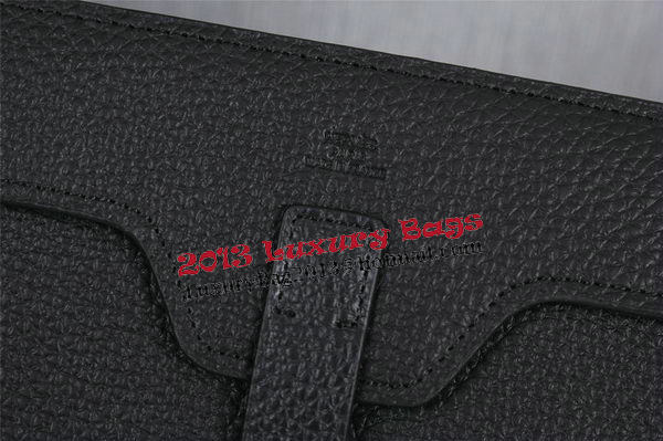 Hermes Jige Clutch Bag Calfskin Leather HQ8059 Black Hermes Jige Clutch Bag Calfskin Leather HQ8059 Black