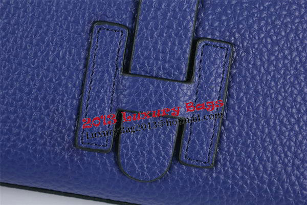 Hermes Jige Clutch Bag Calfskin Leather HQ8059 Blue Hermes Jige Clutch Bag Calfskin Leather HQ8059 Blue