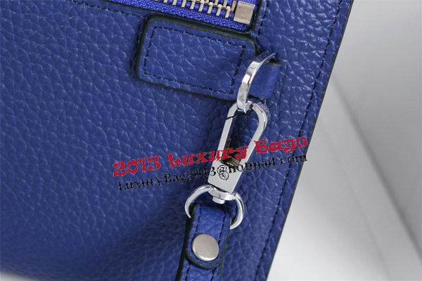 Hermes Jige Clutch Bag Calfskin Leather HQ8059 Blue Hermes Jige Clutch Bag Calfskin Leather HQ8059 Blue