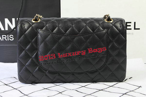 Chanel 2.55 Series Bags Black Cannage Pattern Leather CFA1112 Gold