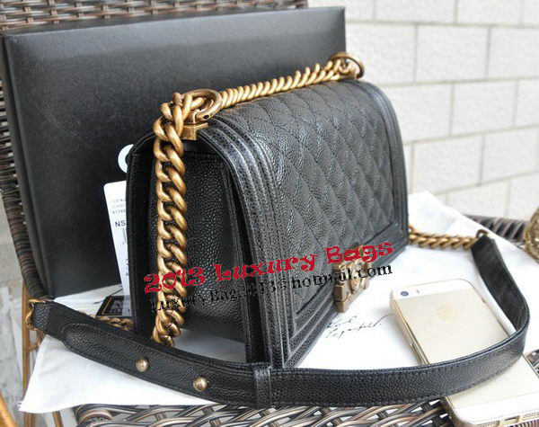 Chanel Boy Flap Shoulder Bags Black Cannage Pattern Leather A67086 Gold Chanel Boy Flap Shoulder Bags Black Cannage Pattern Leather A67086 Gold