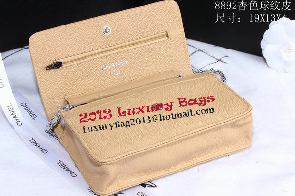 Chanel Cannage Pattern Leather Flap Shoulder Bag A8892 Apricot Chanel Cannage Pattern Leather Flap Shoulder Bag A8892 Apricot