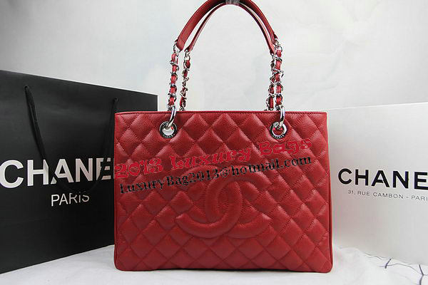 Chanel Classic Coco Bag Red GST Caviar Leather A50995 Silver Chanel Classic Coco Bag Red GST Caviar Leather A50995 Silver