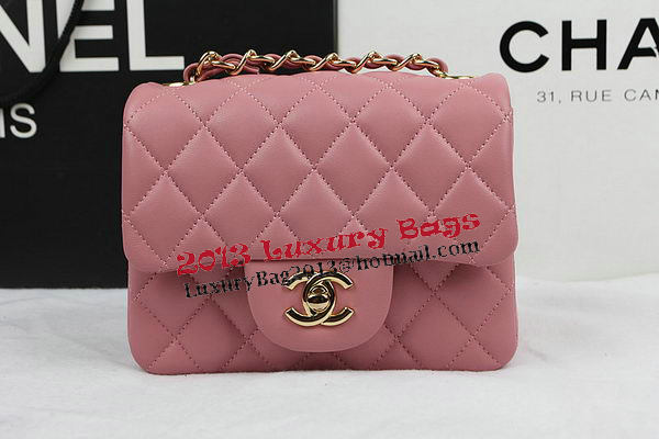 Chanel Classic MINI Flap Bag Pink Original Sheep Leather CF1115 Gold Chanel Classic MINI Flap Bag Pink Original Sheep Leather CF1115 Gold