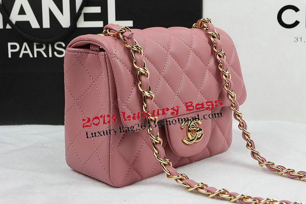Chanel Classic MINI Flap Bag Pink Original Sheep Leather CF1115 Gold Chanel Classic MINI Flap Bag Pink Original Sheep Leather CF1115 Gold