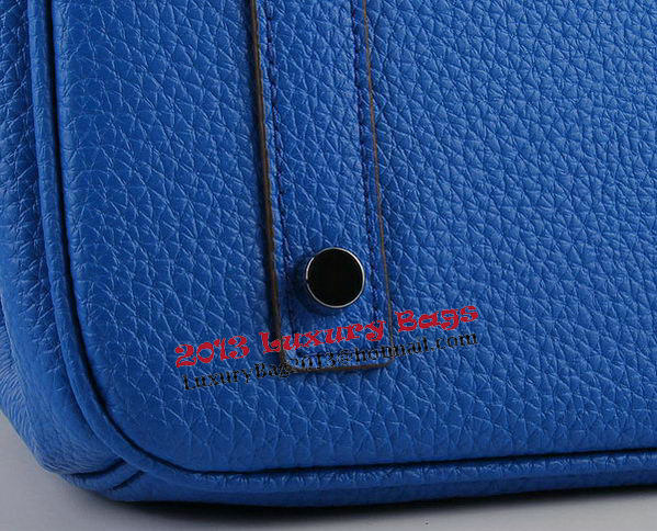 Hermes Birkin 35CM Tote Bags Blue Grainy Leather H-35 Silver Hermes Birkin 35CM Tote Bags Blue Grainy Leather H-35 Silver