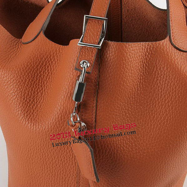 Hermes Picotin Lock PM Bags Clemence Leather H8615 Orange Hermes Picotin Lock PM Bags Clemence Leather H8615 Orange