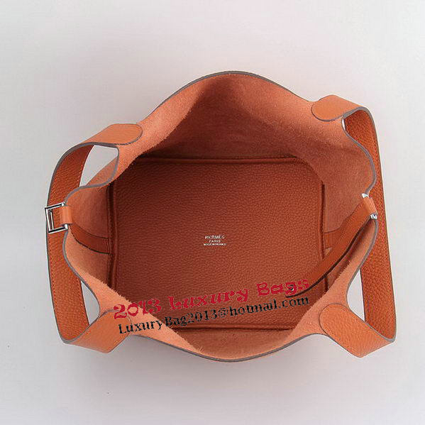 Hermes Picotin Lock PM Bags Clemence Leather H8615 Orange Hermes Picotin Lock PM Bags Clemence Leather H8615 Orange