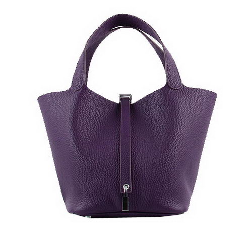 Hermes Picotin Lock PM Bags Clemence Leather H8615 Purple