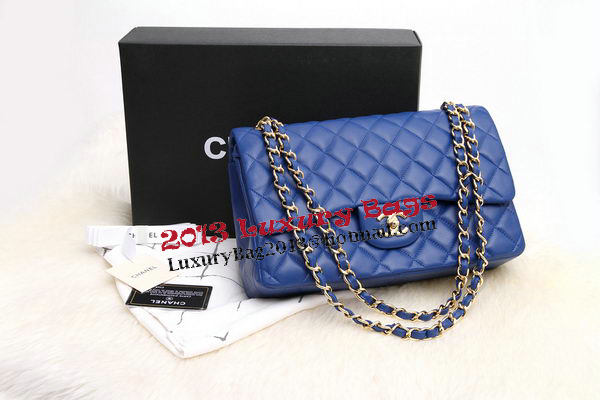 Chanel Jumbo Double Flaps Bags Original Lambskin Leather A36097 Blue Chanel Jumbo Double Flaps Bags Original Lambskin Leather A36097 Blue