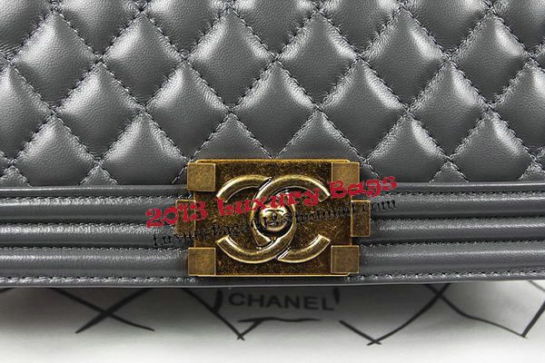 Boy Chanel Flap Shoulder Bag Grey Original Sheepskin A67087 Brass Boy Chanel Flap Shoulder Bag Grey Original Sheepskin A67087 Brass