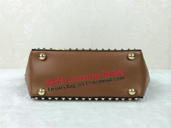 Valentino Garavani Rockstud mini Tote Bag Original Leather VG1916 Wheat Valentino Garavani Rockstud mini Tote Bag Original Leather VG1916 Wheat