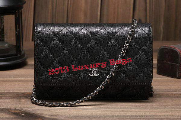 Chanel mini Flap Bag A33814 Black Cannage Pattern Silver Chanel mini Flap Bag A33814 Black Cannage Pattern Silver