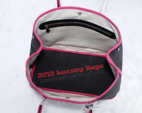 Hermes Garden Party 36cm Tote Bag Grainy Leather Black&Rose Hermes Garden Party 36cm Tote Bag Grainy Leather Black&Rose