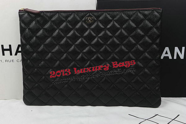 Chanel Clutch Bag Black Original Cannage Pattern A69254 A69253 A69252 Gold Chanel Clutch Bag Black Original Cannage Pattern A69254 A69253 A69252 Gold