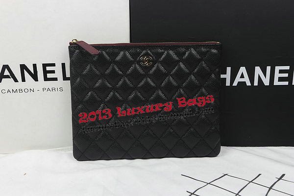 Chanel Clutch Bag Black Original Cannage Pattern A69254 A69253 A69252 Gold Chanel Clutch Bag Black Original Cannage Pattern A69254 A69253 A69252 Gold