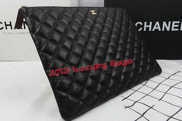 Chanel Clutch Bag Black Original Cannage Pattern A69254 A69253 A69252 Gold Chanel Clutch Bag Black Original Cannage Pattern A69254 A69253 A69252 Gold