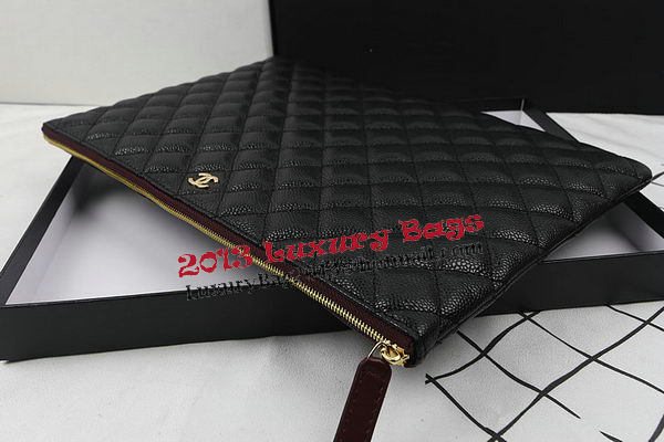Chanel Clutch Bag Black Original Cannage Pattern A69254 A69253 A69252 Gold Chanel Clutch Bag Black Original Cannage Pattern A69254 A69253 A69252 Gold