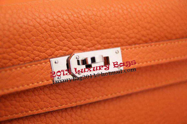 Hermes Kelly Wallet Togo Leather Bi-Fold Purse HA708W Orange Hermes Kelly Wallet Togo Leather Bi-Fold Purse HA708W Orange
