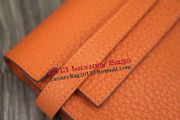 Hermes Kelly Wallet Togo Leather Bi-Fold Purse HA708W Orange Hermes Kelly Wallet Togo Leather Bi-Fold Purse HA708W Orange