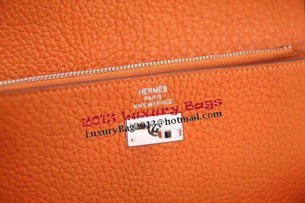 Hermes Kelly Wallet Togo Leather Bi-Fold Purse HA708W Orange Hermes Kelly Wallet Togo Leather Bi-Fold Purse HA708W Orange