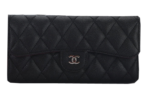 Chanel Tri-Fold WalletCannage Pattern A2619 Black