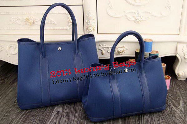 Hermes Garden Party 36cm 30cm Tote Bag Canvas Blue Hermes Garden Party 36cm 30cm Tote Bag Canvas Blue