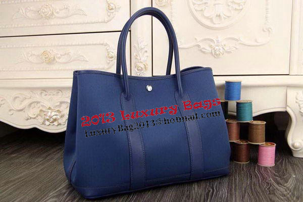 Hermes Garden Party 36cm 30cm Tote Bag Canvas Blue Hermes Garden Party 36cm 30cm Tote Bag Canvas Blue