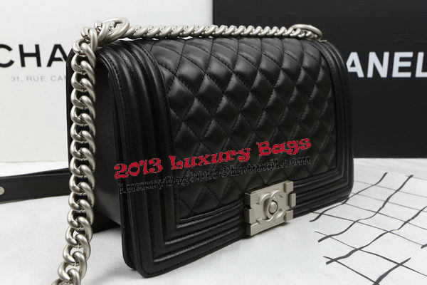 Boy Chanel Flap Shoulder Bags Original Lambskin A67025 Black Boy Chanel Flap Shoulder Bags Original Lambskin A67025 Black