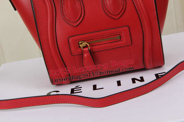 Celine Luggage Nano Bag Original Leather CTS3309 Red Celine Luggage Nano Bag Original Leather CTS3309 Red