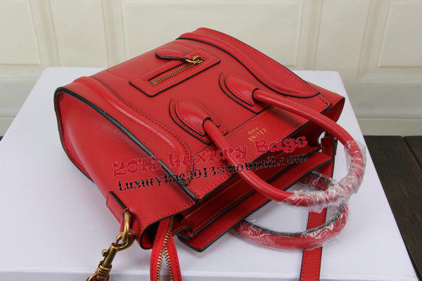 Celine Luggage Nano Bag Original Leather CTS3309 Red Celine Luggage Nano Bag Original Leather CTS3309 Red