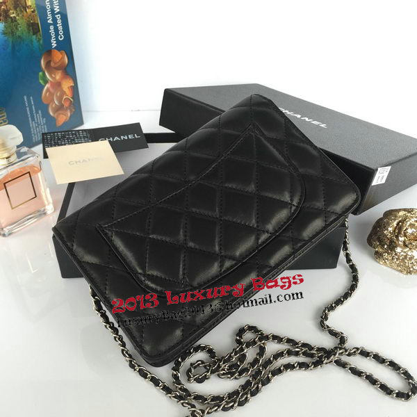 Chanel mini Flap Bag Black Original Sheepskin A33814 Silver Chanel mini Flap Bag Black Original Sheepskin A33814 Silver