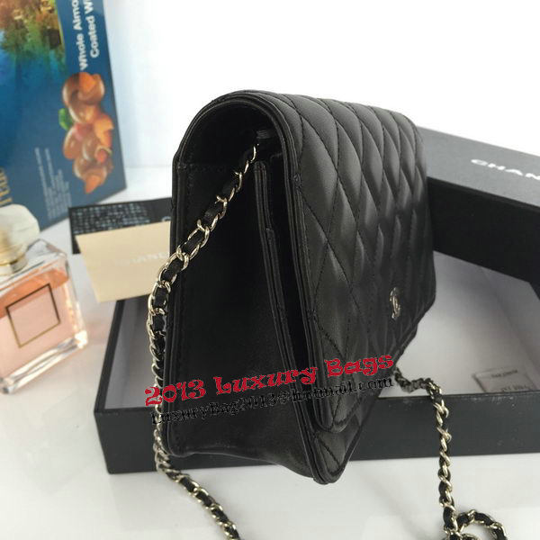 Chanel mini Flap Bag Black Original Sheepskin A33814 Silver Chanel mini Flap Bag Black Original Sheepskin A33814 Silver