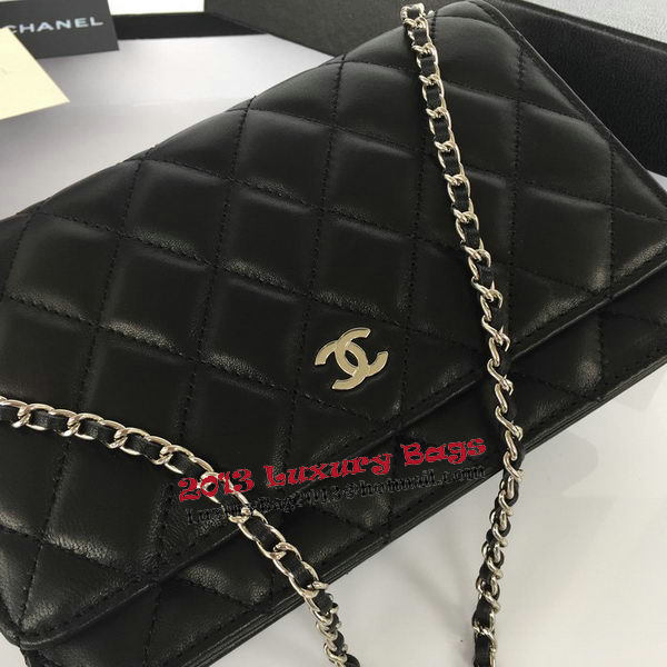Chanel mini Flap Bag Black Original Sheepskin A33814 Silver Chanel mini Flap Bag Black Original Sheepskin A33814 Silver