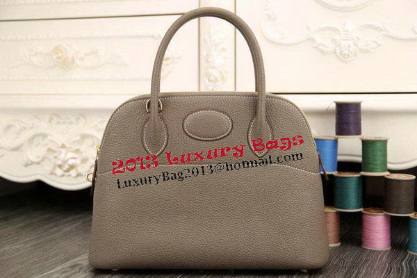 Hermes Bolide 31CM Original Leather Tote Bag Grey Hermes Bolide 31CM Original Leather Tote Bag Grey
