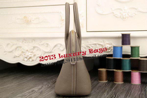 Hermes Bolide 31CM Original Leather Tote Bag Grey Hermes Bolide 31CM Original Leather Tote Bag Grey