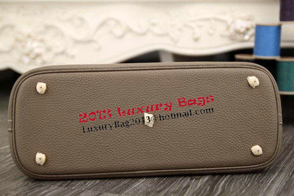 Hermes Bolide 31CM Original Leather Tote Bag Grey Hermes Bolide 31CM Original Leather Tote Bag Grey